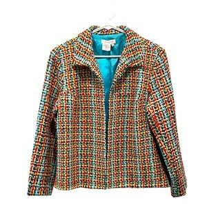 Cold Water Creek PL Tweed multicolor Blazer
